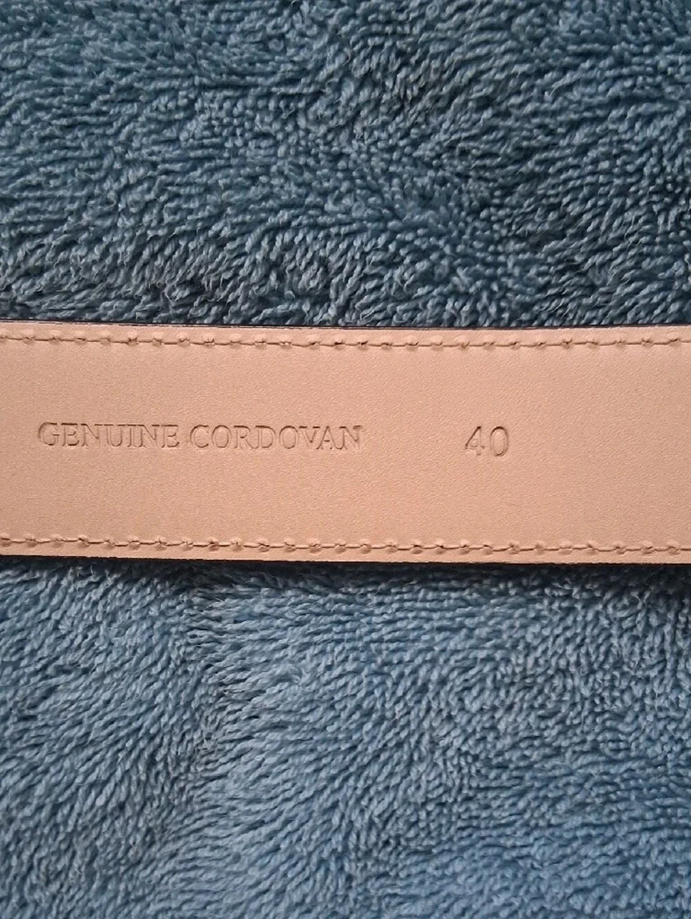 Men's New Crockett & Jones Brown Cordovan Leather Dress Belt with Silver Buckle